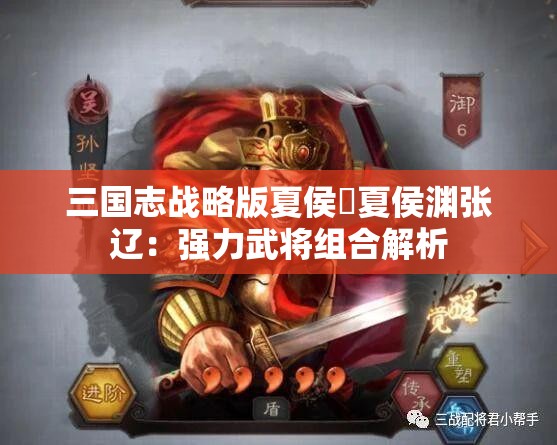 三国志战略版夏侯惇夏侯渊张辽：强力武将组合解析